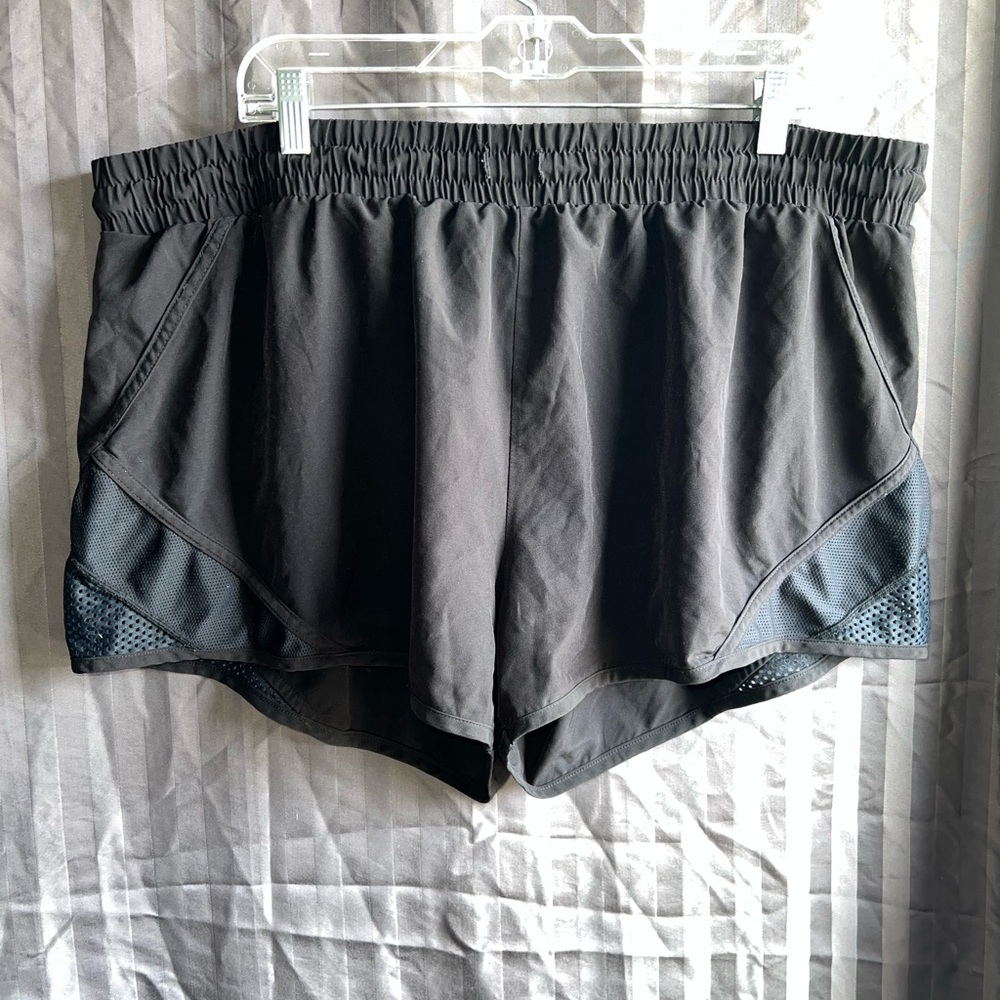 MTA Sport Fast Dri Shorts Women's Mesh Bottom 2XL Black